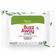 Quantum Health, Buzz Away Extreme Towelettes, Mosquitoe & Tick Repellent, 20 ct