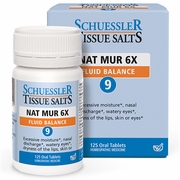 Schuessler Tissue Salts, Nat Mur 6X Fluid Balance, 125 Tablets