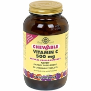 Solgar, Vitamin C 500 mg Chewable - Cran Raspberry, 90 Tablets