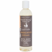 Soothing Touch, Bath, Body & Massage Oil, Sandalwood, 8 oz