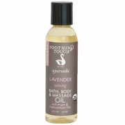 Soothing Touch, Organic Bath, Body & Massage Oil - Lavender, 4 oz