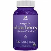 Sports Research, Organic Elderberry Gummies Plus Vitamin C & Zinc, 120 ct