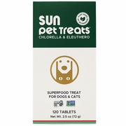 Sun Chlorella, Sun Pet Treats, Superfood Treat for Dogs & Cats, 120 Tablets