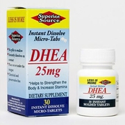Superior Source, DHEA 25 mg, 30 Instant Dissolve Tablets