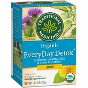 Traditional Medicinals Teas, Organic Everyday Detox Tea, Lemon, 16 Tea Bags