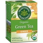 Traditional Medicinals Teas, Organic Green Tea Ginger, 16 Tea Bags