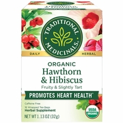 Traditional Medicinals Teas, Organic Hawthorn & Hibiscus Tea, 16 Tea Bags