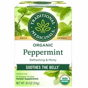 Traditional Medicinals Teas, Organic Peppermint Tea, 16 Tea Bags