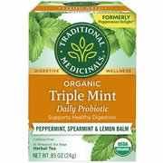 Traditional Medicinals Teas, Organic Triple Mint Daily Probiotic Tea, 16 Tea Bags