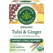 Traditional Medicinals Teas, Organic Tulsi & Ginger Tea, 16 Tea Bags