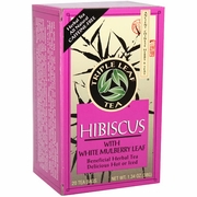 Triple Leaf Tea, Hibiscus with White Mulberry Leaf Tea, 20 Tea Bags