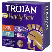 Trojan, Variety Pack, Lubricated Latex Condoms, 40 Condoms