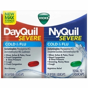 Vicks, DayQuil & NyQuil Severe Cough, Cold & Flu Relief, 72 LiquiCaps