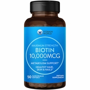 Vitamin World, Maximum Strength Biotin 10,000 mcg, 50 Rapid Release Softgels