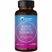 Vitamin World, Super Biotin 5000 mcg, 120 Capsules