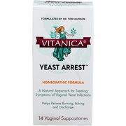 Vitanica, Yeast Arrest, Homeopathic Formula, 14 Vaginal Suppositories
