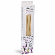 Wally's Natural Products, Lavender Beeswax Hollow Ear Candles, 4 pk