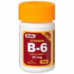 Watson Rugby Labs, Vitamin B-6 25 mg, 100 Tablets