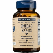 Wiley's Finest, Nutriment Plus - Omega-3 with K2 & D3, 60 Softgels