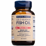 Wiley's Finest, Wild Alaskan Fish Oil - Peak DHA, 60 Softgels