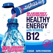 Zipfizz, Healthy Energy Drink Mix, Blueberry Raspberry, 30 Tubes