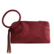 Fashion Faux Leather Fringe Wristlet Clutch