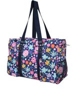 Lilac Floral NGIL Zippered Caddy Organizer Tote Bag