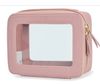 NGIL Clear Faux Leather Toiletry Bag