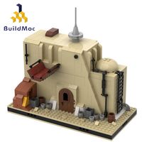 Buildmoc Star Movie City House MOC-55496 Desert Junk Store For Modular Tatooine Building Blocks Architecture Toys for Kids Gifts, (Custom Bricks, Compatible Building Blocks, MOC Bricks, My Own Creation, MOC Meaning, Ideas)