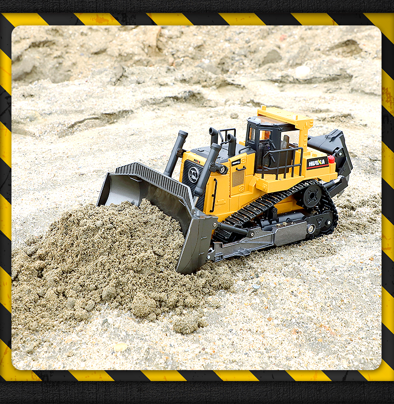 RTR HUINA 1569 RC Bulldozers, Cat Caterpillar Remote Control Dozers