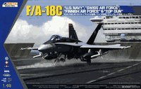 Kinetic K48031 1/48 F/A-18C US Navy,Swiss,Finnish Air Force & "Top Gun" Model Kit, (scale model kits, scale model supplies, scale model accessories, model building, hobbies, model ships kit, scale model, scale model maker)