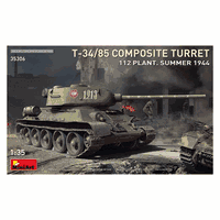 MiniArt 35306 1/35 Scale "T-34-85 Composite Turret. 112 Plant. Summer 1944" Model Kit, (scale model kits, scale model supplies, scale model accessories, model building, hobbies, model ships kit, scale model, scale model maker)