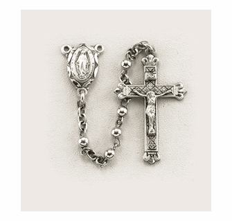 3mm Plain Sterling Rosary-Boxed 13/3882