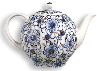 Lomonosov porcelain 'Winding Twig' Large Tea Pot