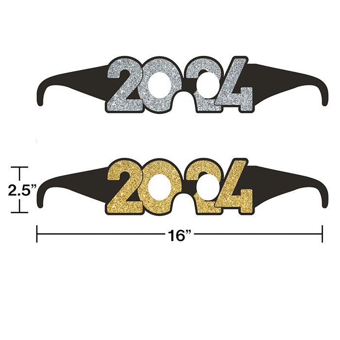 Wholesale 2024 Glitter Paper Glasses