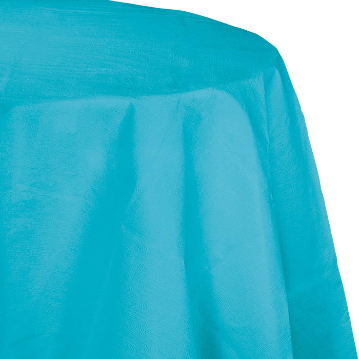 Bulk Bermuda Blue Round Paper Tablecloths
