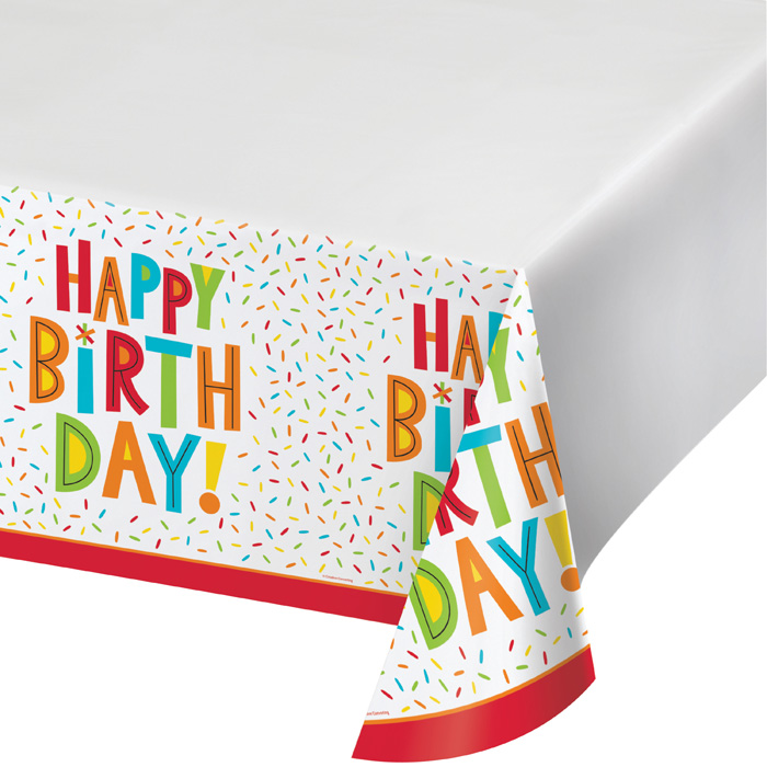 Wholesale Birthday Fun Plastic Tablecloths 12 ct