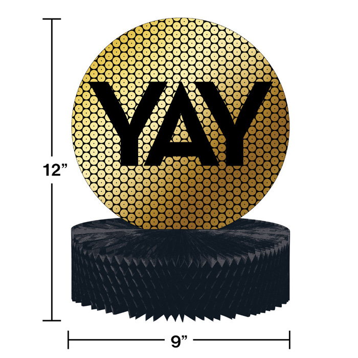 Wholesale Black and Gold Sequin Centerpieces 12 ct