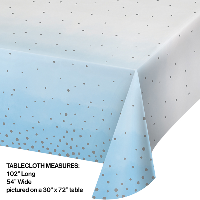 Bulk Blue and Silver Paper Tablecloths 6 ct