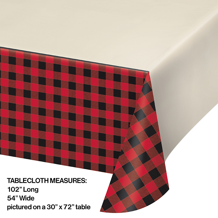Bulk Buffalo Plaid Plastic Tablecloths 6 ct