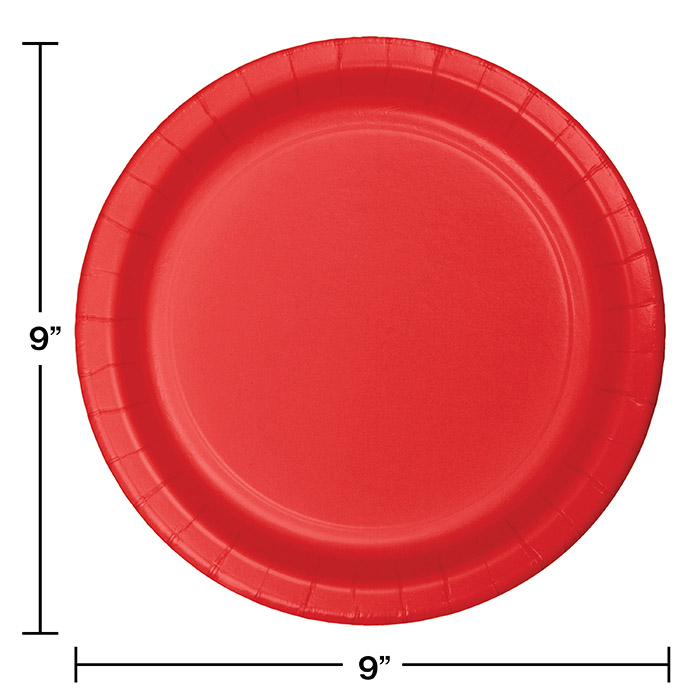 Wholesale Classic Red Dinner Plates 900 ct