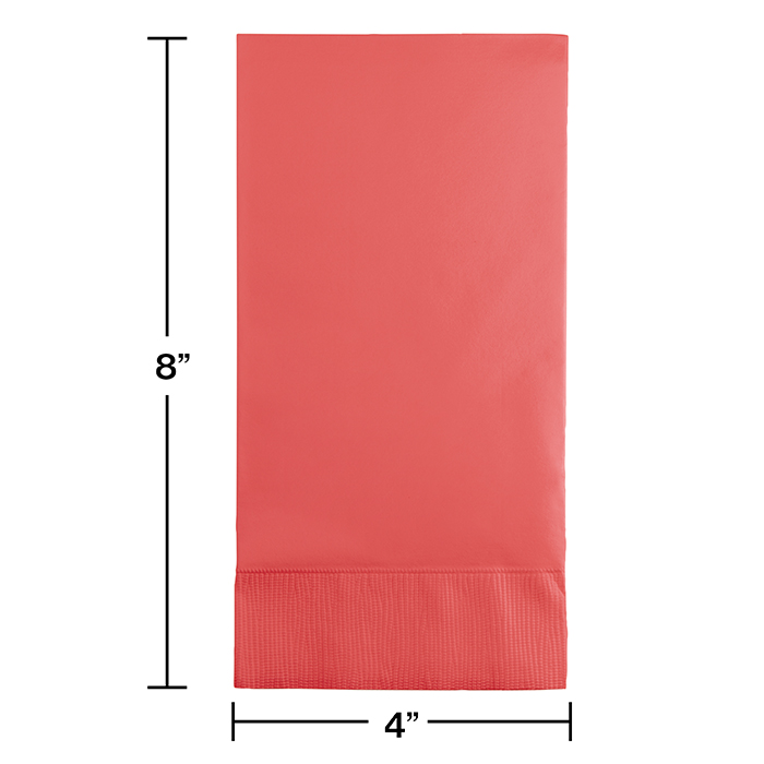 Bulk Coral Hand Towels 3 ply Guest Towels 192 ct