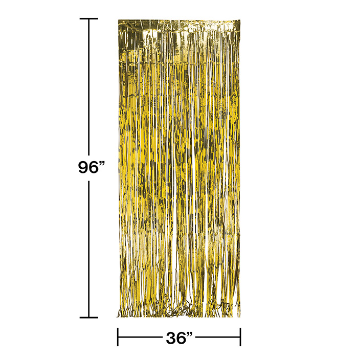 Wholesale Gold Foil Door Curtain 6 ct