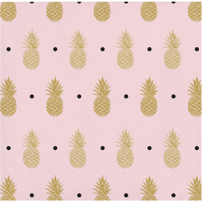 Wholesale Golden Pineapple Beverage Napkins 192 ct