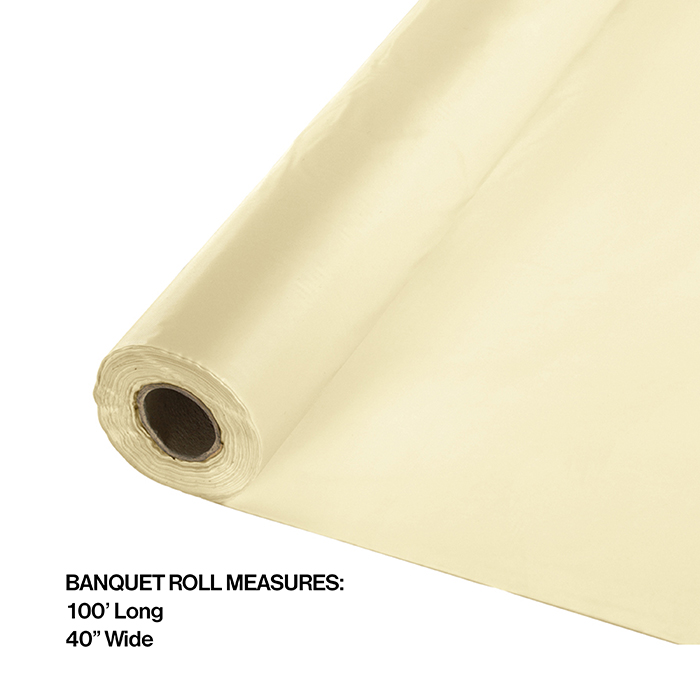 Ivory Banquet Table Roll 1 / pkg, 1 pkg / case Bulk Price
