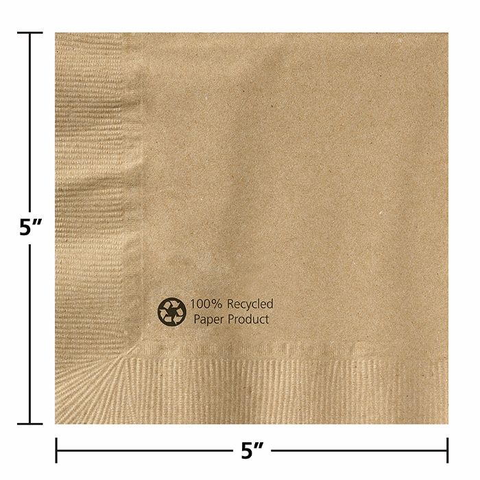 Bulk Kraft Beverage Napkins 1,000 ct