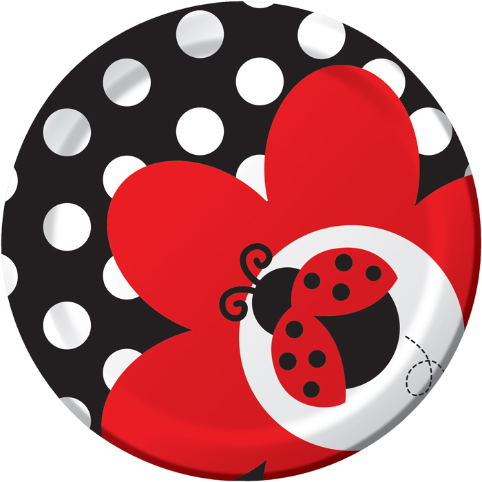 Wholesale Ladybug Fancy Dessert Plate 96 ct