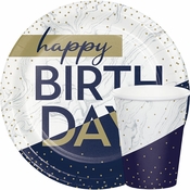 Navy and Gold Milestone Party Supplies