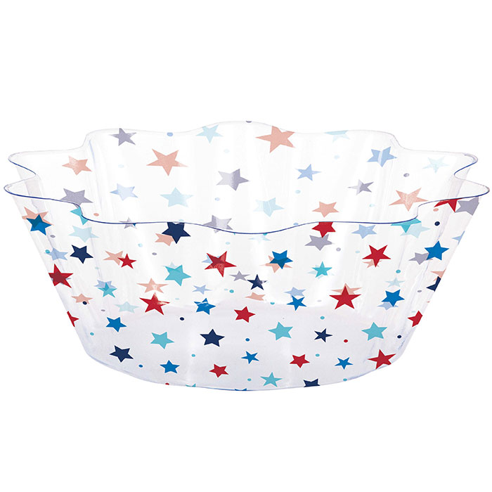 Wholesale Patriotic Plastic Fluted Bowl