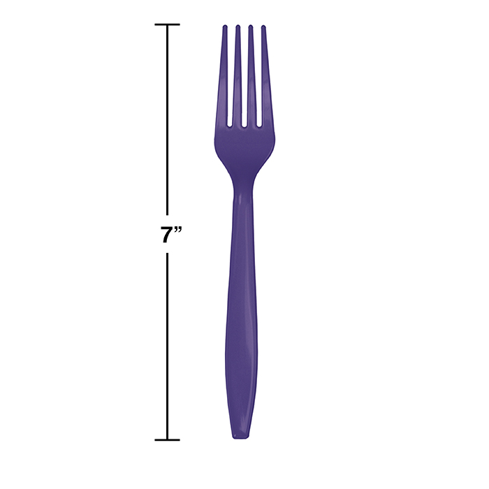 Bulk Purple Plastic Forks 50 / pkg, 12 pkgs / case